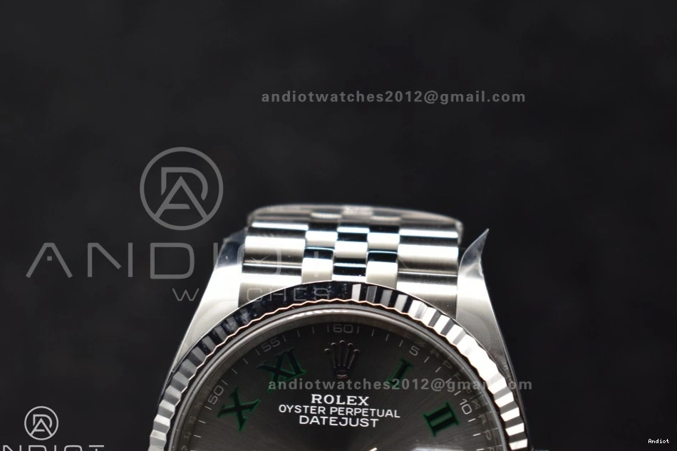 VR3235 Markers Green Dial on 1:1 Roman Edition Bracelet Steel 36 904L Jubilee Clean Gray Best DateJust 126234 0409